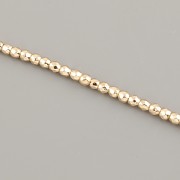 Korálky z minerálů - HEMATIT broušený ZLATÝ - 2mm