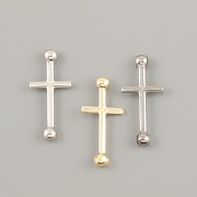 Přívěsek KŘÍŽEK s položenými očky - Ag925 tmavý