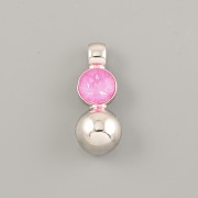 Přívěsek S KULIČKOU pro šatony 1088 Swarovski 6mm - rhodium
