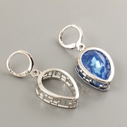 Náušnice OBRÁCENÉ S OBRUBOU pro Slzičku Swarovski 18mm 