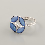 Prsten STELLA NOVA pro Navette Swarovski 10mm - rhodium