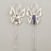 Náušnice MOTÝLOVÉ pro kamínky Swarovski - rhodium