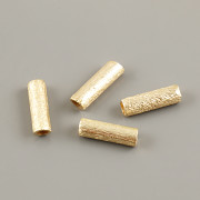 Trubička ŠKRÁBANÁ rovná 8mm - Ag925 pozlacená