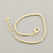 Náramek ze stříbrných korálků - 17,5cm - Ag925 pozlaceno