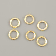 Kolečko Z KULATÉHO DRÁTU matované - 6mm - Ag925 pozlacené