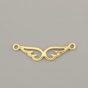 Přívěsek ANDĚLSKÁ KŘÍDLA 33mm s dvěma očky - Ag925 pozlaceno