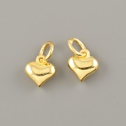 Přívěsek SRDÍČKO BACULATÉ 7mm s KROUŽKEM - Ag925 pozlaceno