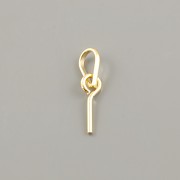 ŠLUPNA s JEHLOU na perličky - Ag925 pozlaceno