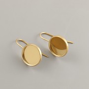 NÁUŠNICE NA KABOŠON NEBO PRYSKYŘICI 12mm - ocel pozlacená