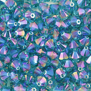 Swarovski Elements korálky XILION 5328 – Sluníčka – Blue Zirkon Shimmer 2x – 4mm