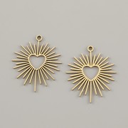 Přívěsek ZÁŘÍCÍ SRDCE 16mm - ocel pozlaceno