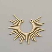 Přívěsek ZÁŘÍCÍ SLUNCE otevřené 40mm - ocel pozlaceno