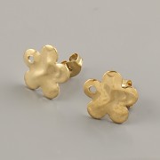 Puzety KYTIČKA 13m s dírkou - ocel pozlacená