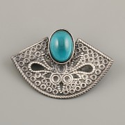 Brož OVÁLNÁ ZELENÁ