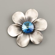 Brož KVĚTINA - modrá