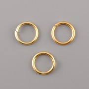 Spojovací kroužky - 4/0,8mm v balení 50ks - ocel pozlacená