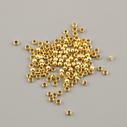 Zamačkávací rokajl 2x1mm 2g - ocel pozlacená