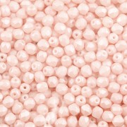 Korálek broušený 4mm - Lososová Soft Pastel - 100ks