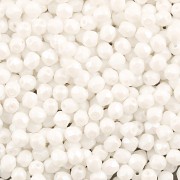 Korálek broušený 4mm - Pearlescent White - 100ks