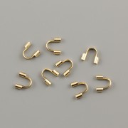 Koncovka PODKOVA 5x4mm - ocel pozlacená