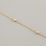 Řetízek s KULIČKAMI 1m - ocel pozlacená