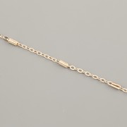 Řetízek s TRUBIČKAMI 1m - ocel pozlacená