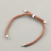 Náramek HNĚDÝ UTAHOVACÍ se stříbrem K DOZDOBENÍ