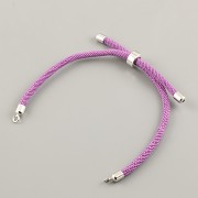 Náramek VIOLETOVÝ UTAHOVACÍ se stříbrem K DOZDOBENÍ