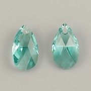 Swarovski přívěsek 6106 Pear-shaped - ReCreated Caribbean Green -22 mm