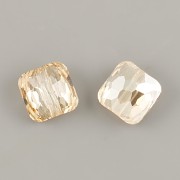 Swarovski 5035 Fantasy Square Bead Crystal Golden Shadow 8mm