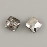 Swarovski 5035 Fantasy Square Bead Crystal Silver Night 8 mm