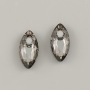 Swarovski přívěsek 6437 Marquise Cut – Silver Night - 9mm