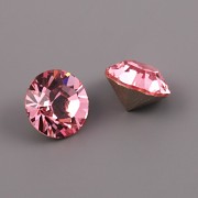 Swarovski Elements XILION Chaton 1088 – Light Rose Foiled – 8mm