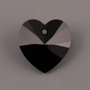 Swarovski Elements přívěsky 6228 – Srdce – Jet – 18mm