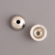 Kaplík půlkulatý hladký 8mm - platina - plast