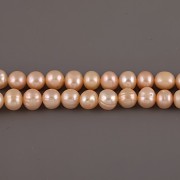 Říční perly - návlek 38cm - jemné lososové - 0,5 - 0,6cm