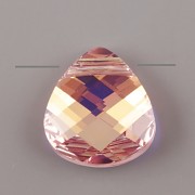 Swarovski Elements přívěsky 6012 - Flat Briolette – Light Rose AB - 11mm