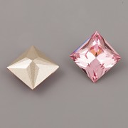 Princess Square Swarovski Elements 4447 – Light Rose Foiled – 12mm