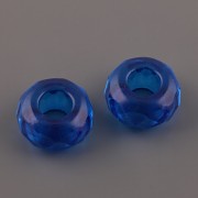 Korálky s velkou dírkou - ploškované - Sapphire