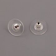 Náušnicové zarážky kovové s plastovou ploškou