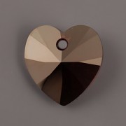 Swarovski Elements přívěsky 6228 – Srdce – Fuchsia Bronze Shade – 14mm