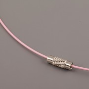 Obruč drátková - světle růžová - šroubovací zapínání