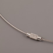 Obruč drátková - stříbrná - šroubovací zapínání