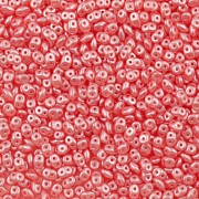 Dvoudírkový rokajl - SuperDuo® - 12,5g - NANO 1325007 - světlá oranžová