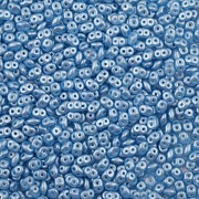 Dvoudírkový rokajl - SuperDuo® - 12,5g - NANO 2325020 - nebesky modrá