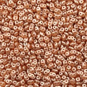 Dvoudírkový rokajl - SuperDuo® - 12,5g - NANO 3725003 - světle hnědá