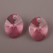 OVÁL Swarovski Elements 6028 - Rose - 12mm