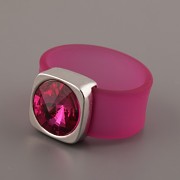 Prsten RUBBER - Fuchsia - 54mm