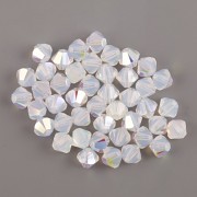 Swarovski Elements korálky XILION 5328 – Sluníčka – White Opal AB – 4mm