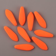 Korálky LÍSTEK neon oranžová 15ks